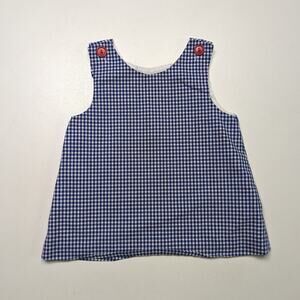 Rags Land Swing Top Girls Size 2T Blue Gingham Tank Top Boutique